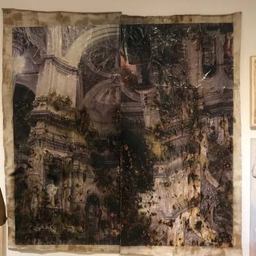 Original Expressionism Abstract Collage by Maria Vallier