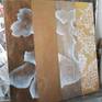 The golden lines symbolize the presence of the mystical spiritual. There is an abstract presence.