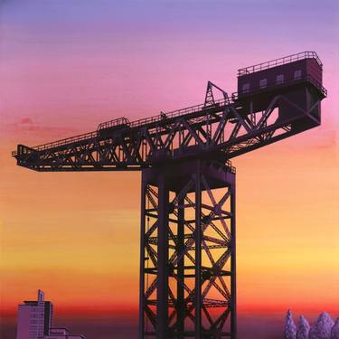 Crane over the river Clyde thumb