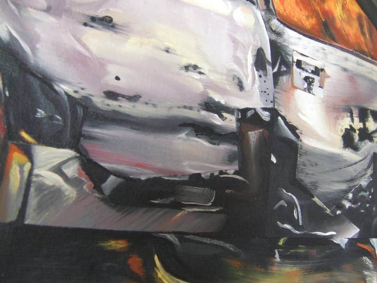 Original Realism Automobile Painting by Zoltan Till