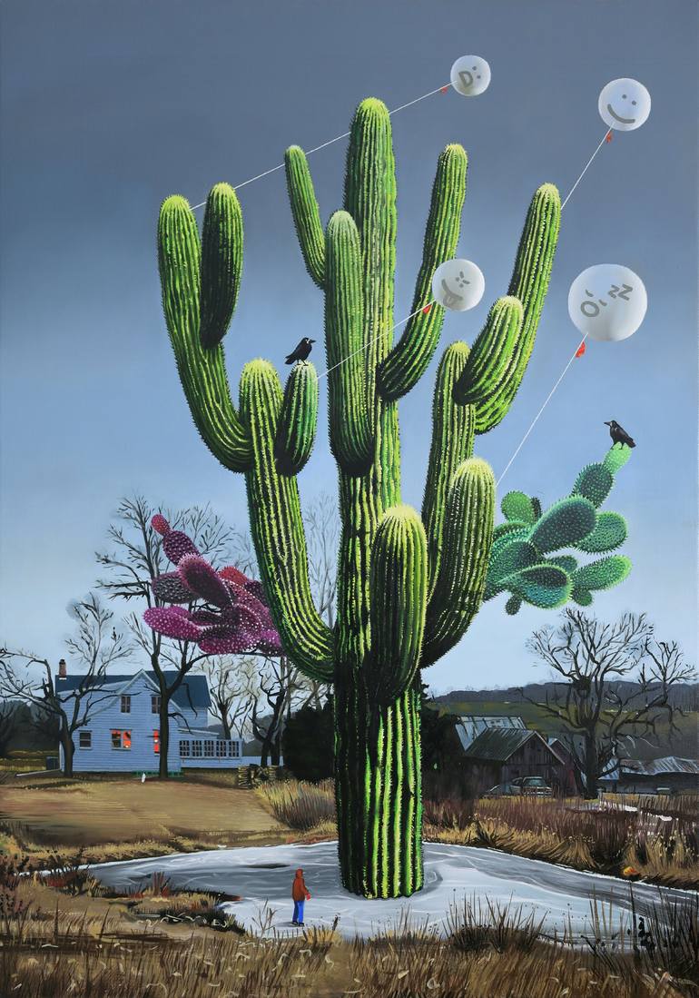 Original Conceptual Garden Paintings by Zoltan Till
