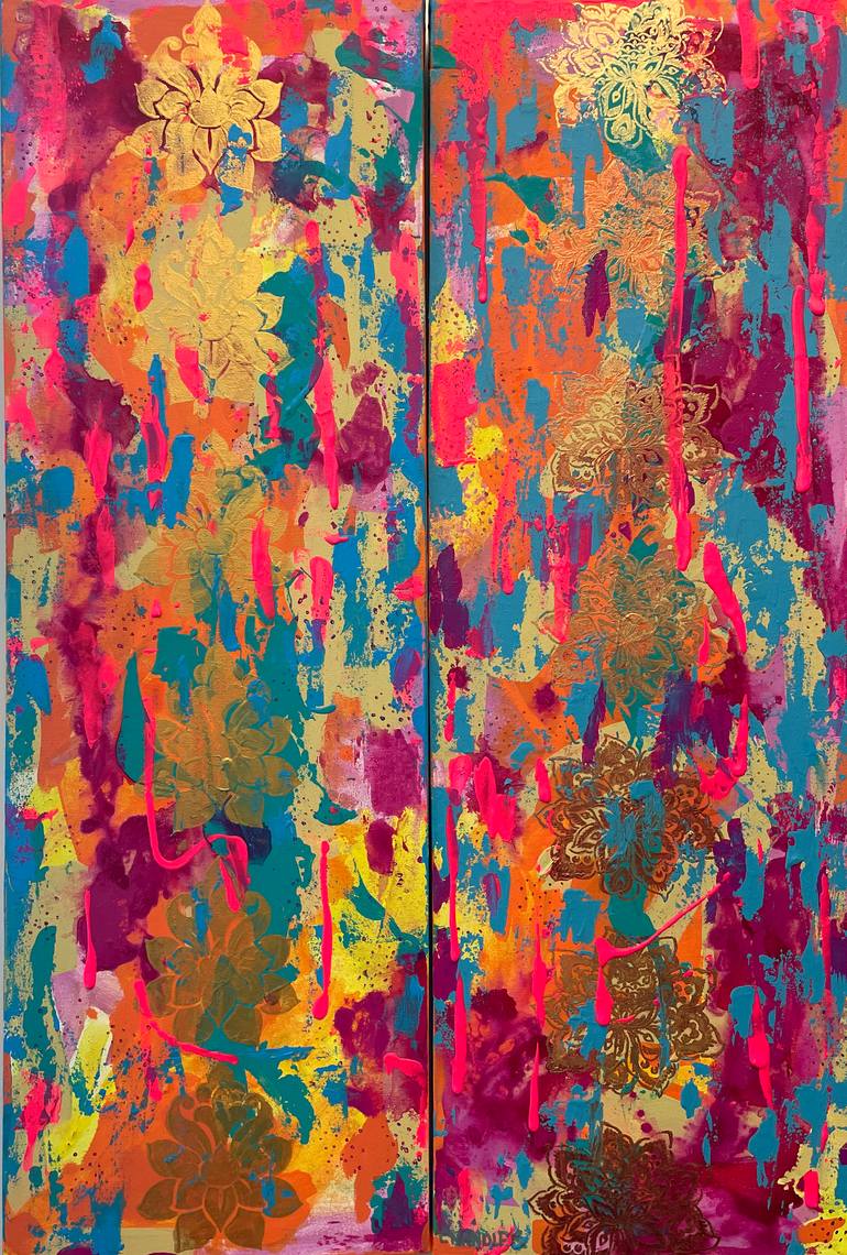 Original Abstract Expressionism Abstract Painting by Karen Chandler