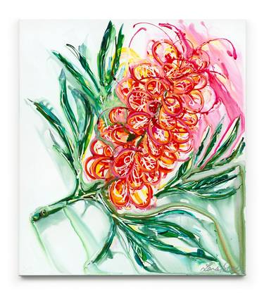 Original Abstract Expressionism Botanic Mixed Media by Lara Scolari