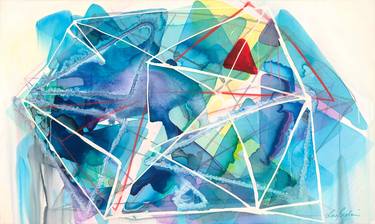 Original Abstract Expressionism Geometric Paintings by Lara Scolari