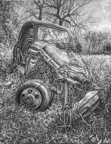 Original Realism Car Drawings by Cameron Hampton