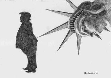 Original Illustration Politics Drawings by Cameron Hampton
