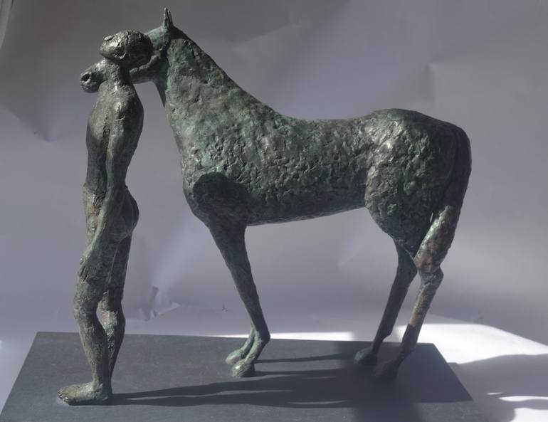 Original Figurative Horse Sculpture by Janis Ridley