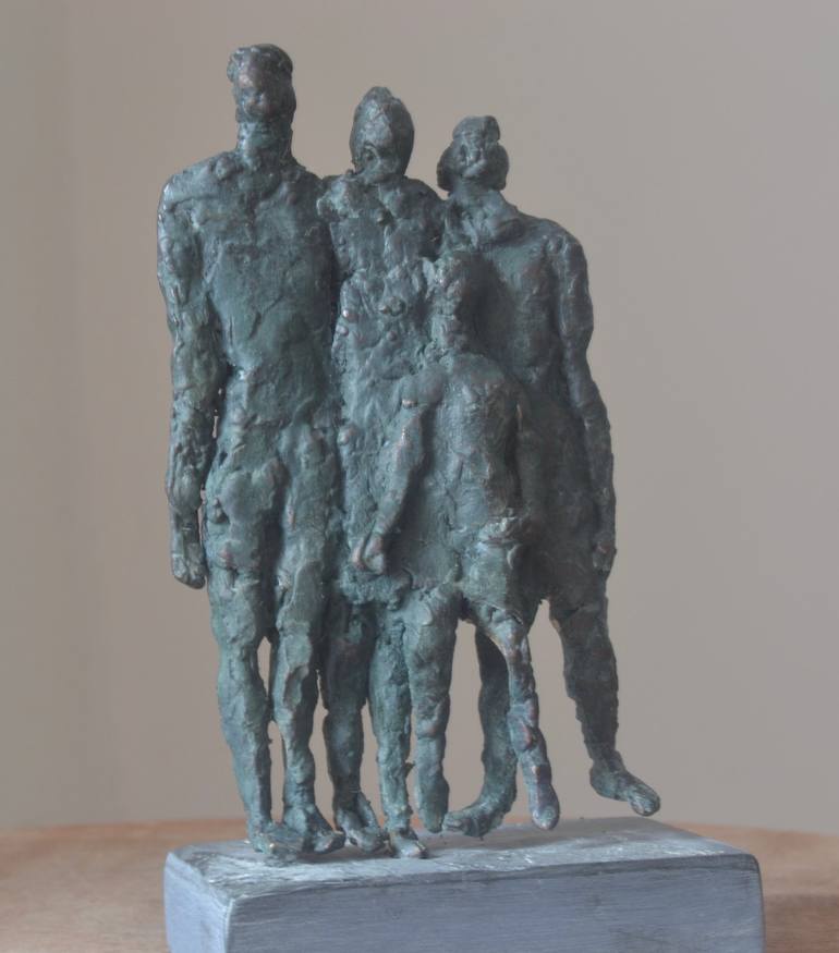 Original Figurative Family Sculpture by Janis Ridley