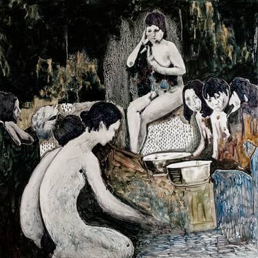 Print of Expressionism Nude Paintings by Oksana Demidova