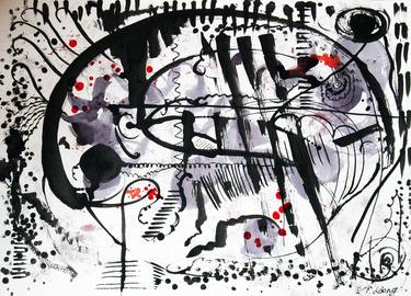 Original Abstract Expressionism Abstract Drawings by Tatiana Leony