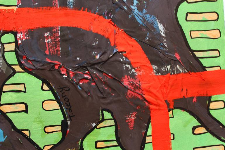 Original Abstract Expressionism Abstract Painting by Tatiana Leony