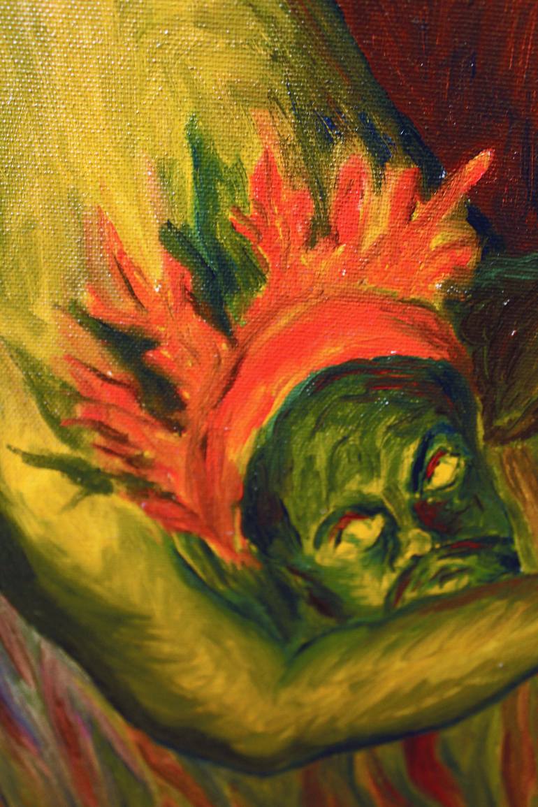 Original Dada Fantasy Painting by Tatiana Leony