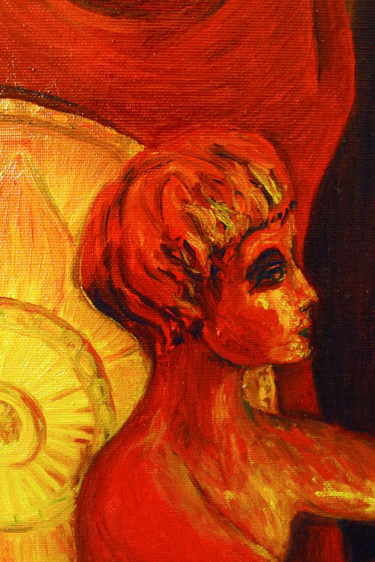Original Dada Fantasy Painting by Tatiana Leony