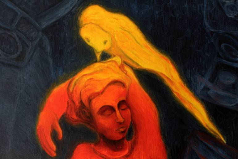 Original Figurative People Painting by Tatiana Leony