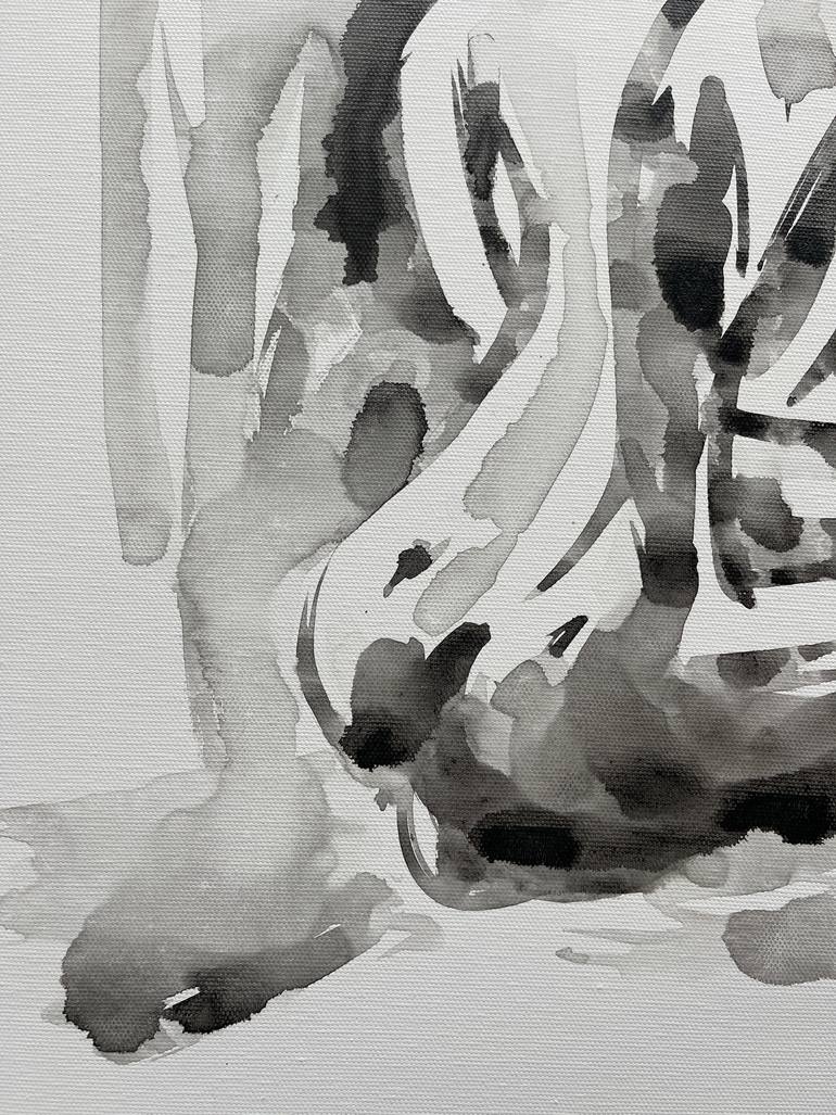 Original Expressionism Nude Painting by Roberta J Heslop