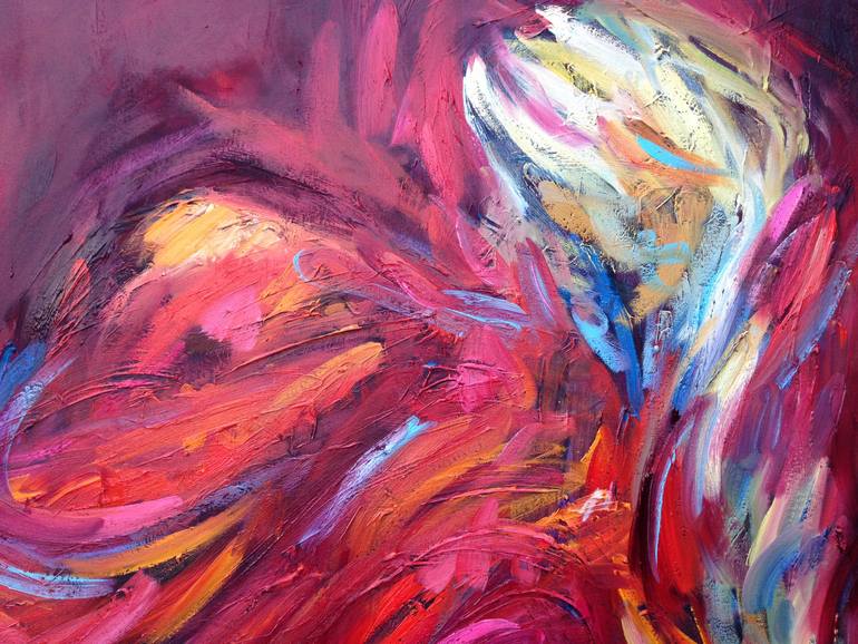 Original Expressionism Nude Painting by Roberta J Heslop