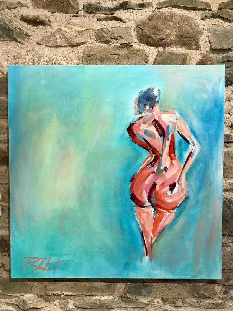 Original Nude Painting by Roberta J Heslop