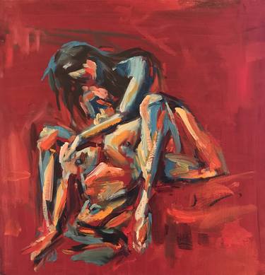 Print of Expressionism Erotic Paintings by Roberta J Heslop