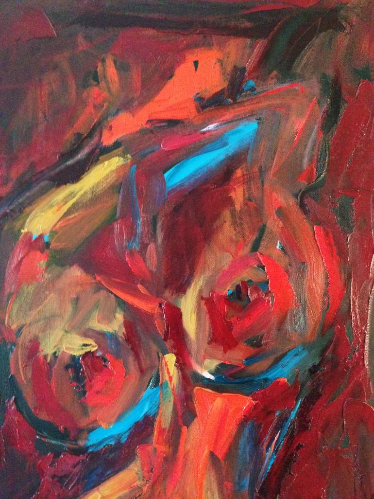 Original Expressionism Women Painting by Roberta J Heslop