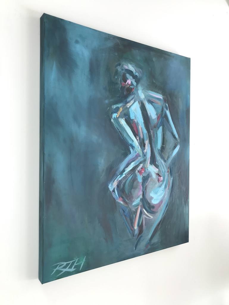 Original Nude Painting by Roberta J Heslop