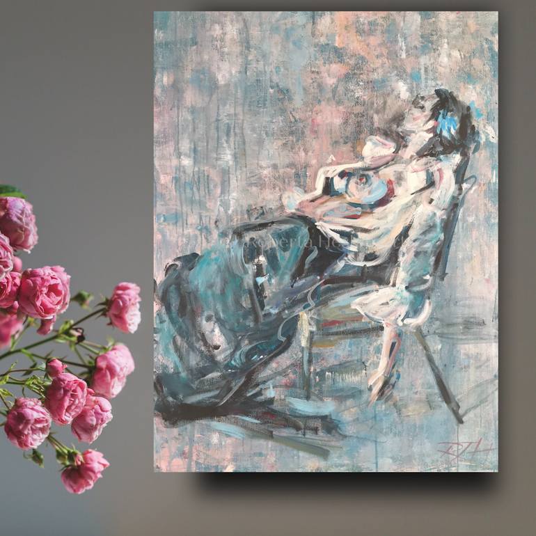 Original Figurative Erotic Painting by Roberta J Heslop