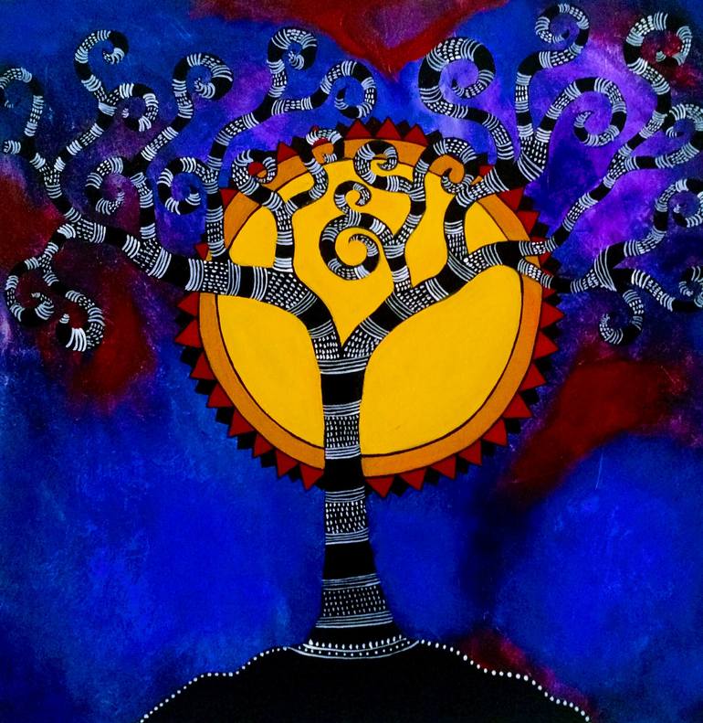 Tree of life Painting by Madhavi Sandur | Saatchi Art