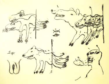 Original Expressionism Animal Drawing by Oleksandr Kiselev
