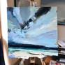 Painting on easel