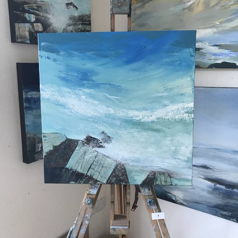 Original Abstract Seascape Painting by Belinda Reynell