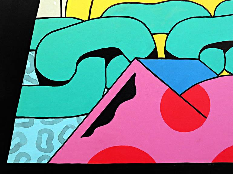 Original Abstract Graffiti Painting by Darren John
