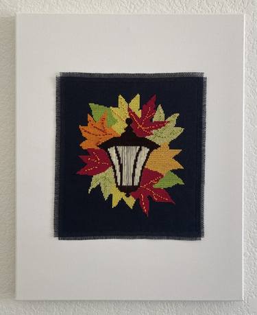 Autumn Lantern - Hand Embroidered thumb