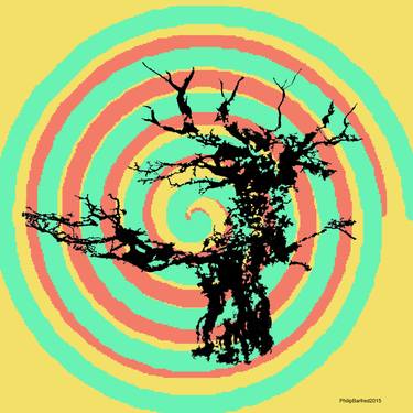 Print of Abstract Tree Collage by Philip Barfred