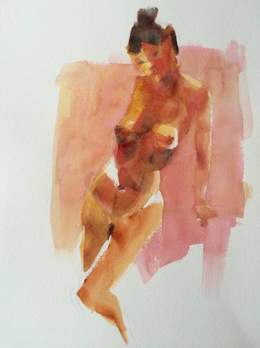 Original Figurative Nude Paintings by Leo Jamorabo