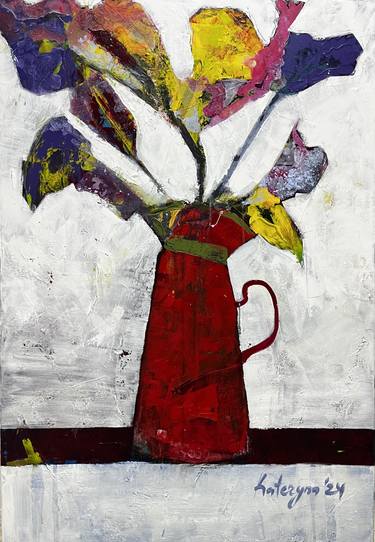 Original Expressionism Still Life Painting by Kateryna Hai
