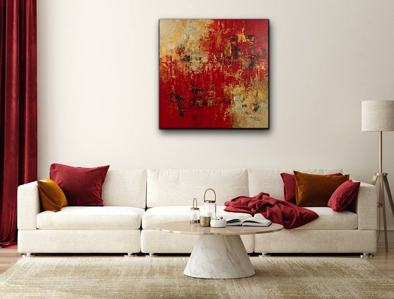 Original Abstract Expressionism Love Painting by Kalpana Soanes