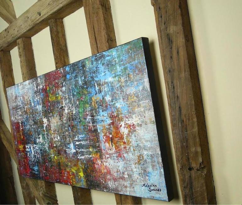 Original Abstract Expressionism Abstract Painting by Kalpana Soanes