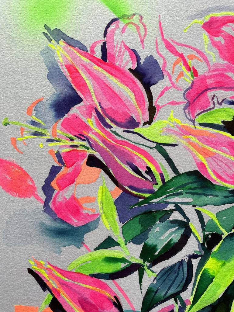 Original Contemporary Floral Painting by Joanna Pilarczyk