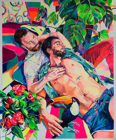 Original Figurative Love Paintings by Joanna Pilarczyk