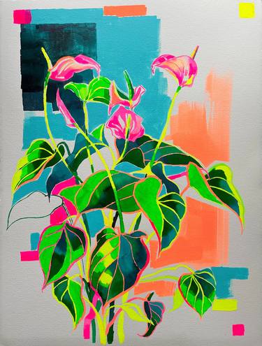 Original Contemporary Floral Paintings by Joanna Pilarczyk