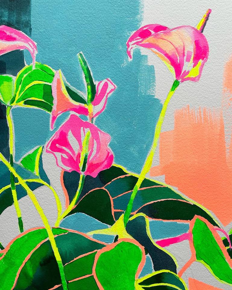 Original Contemporary Floral Painting by Joanna Pilarczyk