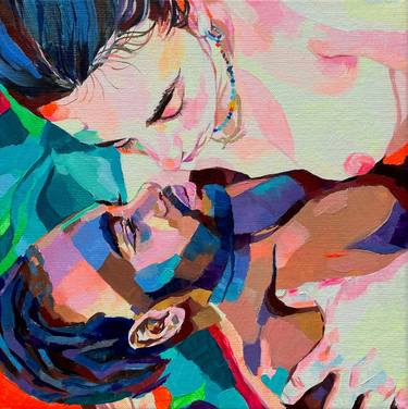 Original Figurative Love Paintings by Joanna Pilarczyk