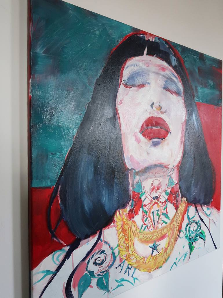 Original Expressionism Portrait Painting by Joanna Pilarczyk