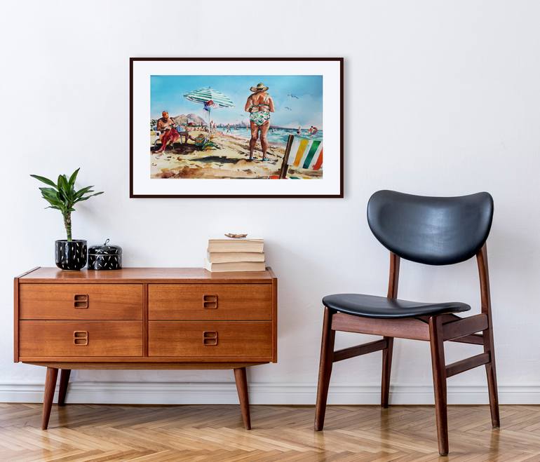 Original Figurative Beach Painting by Joanna Pilarczyk