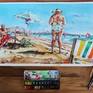 A memories of  last summer spent in Spain. Life scene inspired by beautiful beach and wonderful, local people from Alicante.
The artist showcases an ordinary moment of relaxation spent on the beach near the city. She is fascinated by Spanish culture, easy and simple every day life but also social aspect of spending time among friends, family and neighbours. 
This watercolour painting was created based on sketches made from life.