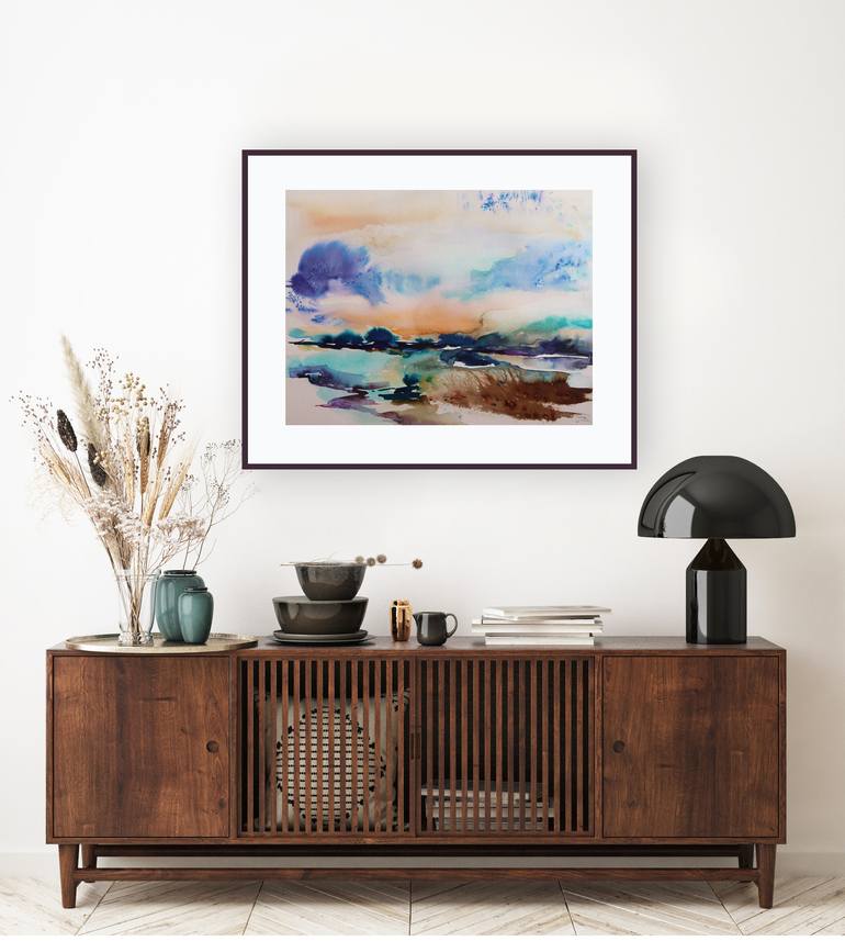 Original Abstract Landscape Painting by Joanna Pilarczyk
