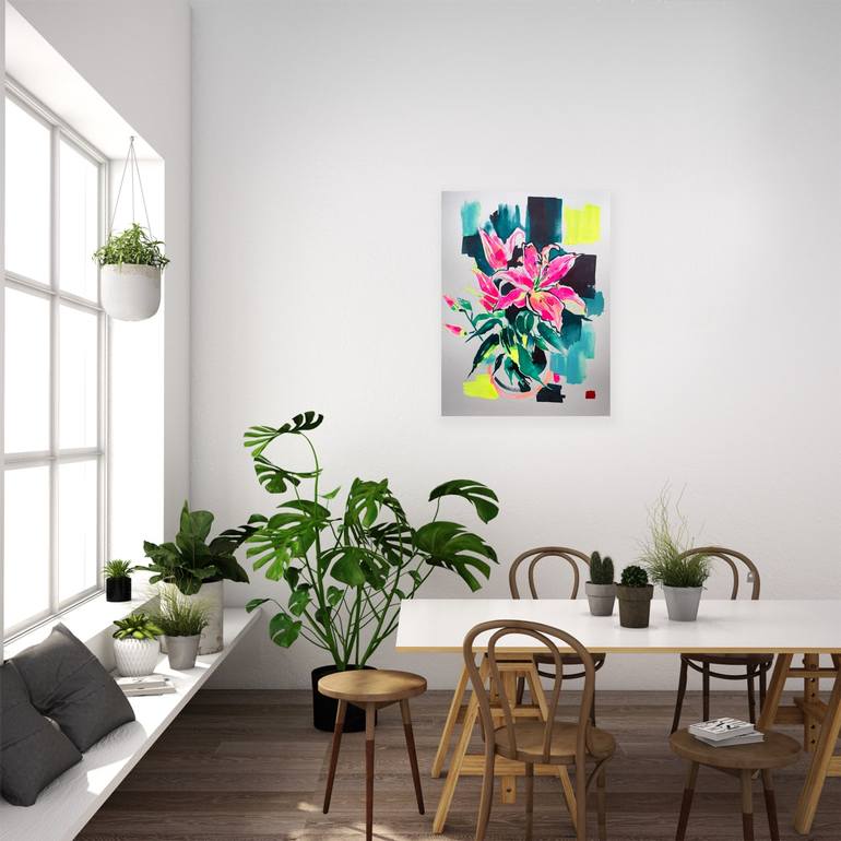 Original Figurative Floral Painting by Joanna Pilarczyk