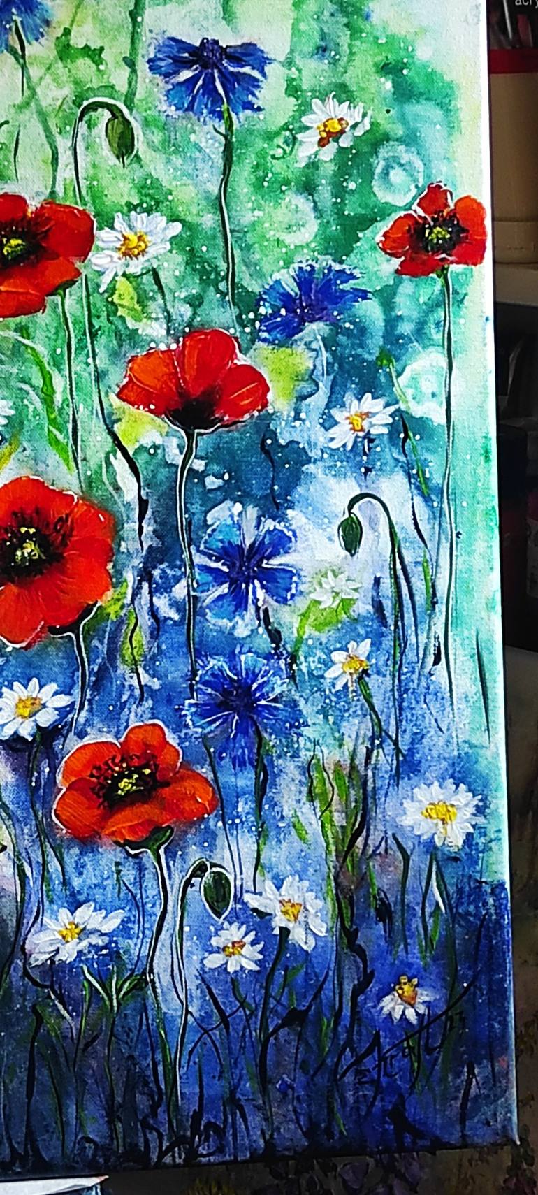 Original Floral Painting by Elena Kraft