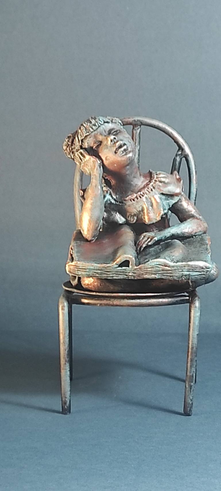 Original Expressionism Children Sculpture by Elena Kraft