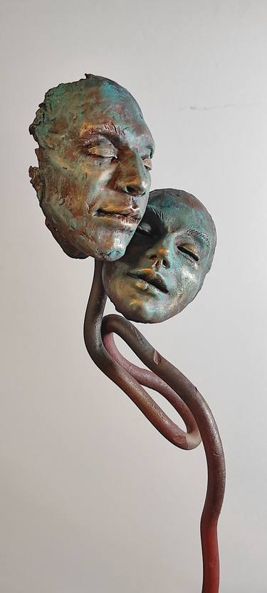 Original Expressionism Love Sculpture by Elena Kraft
