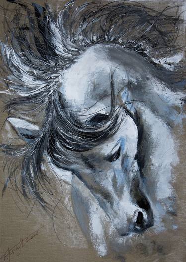 Print of Art Deco Horse Paintings by Elena Kraft